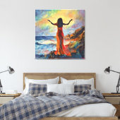 AndersArtistry"Ochtend Lof* Waterverf Canvas Afdruk (Insitu (Slaapkamer))