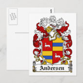 Andersen Family Crest Briefkaart (Voorkant / Achterkant)