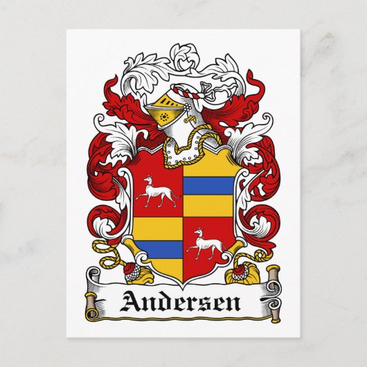 Andersen Family Crest Briefkaart (Voorkant)
