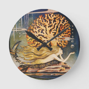 Andersen: Kleine Mermaid Tekening Ronde Klok