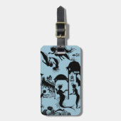 Andersen: Little Mermaid Silhouette Bagagelabel (Voorkant verticaal)