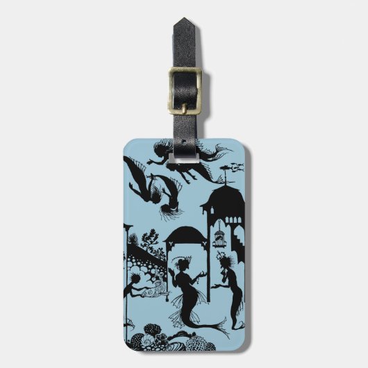 Andersen: Little Mermaid Silhouette Bagagelabel (Voorkant verticaal)