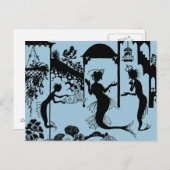 Andersen: Little Mermaid Silhouette Briefkaart (Voorkant / Achterkant)