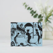 Andersen: Little Mermaid Silhouette Briefkaart (Staand voorkant)