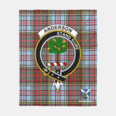 Anderson Ancient Clan Badge Tartan Pset Fleece Deken (Voorkant)