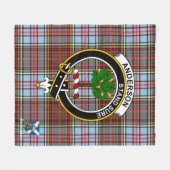 Anderson Ancient Clan Badge Tartan Pset Fleece Deken (Voorkant (Horizontaal))
