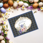 Anderson Ancient Scottish Tartan Easter Floral Feestdagenkaart