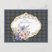 Anderson Ancient Scottish Tartan Easter Floral Feestdagenkaart (Voorkant)