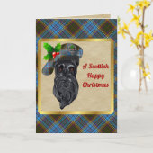 Anderson Badge & Tartan Persoonlijke Kerstmis Kaart (Gele Bloem)