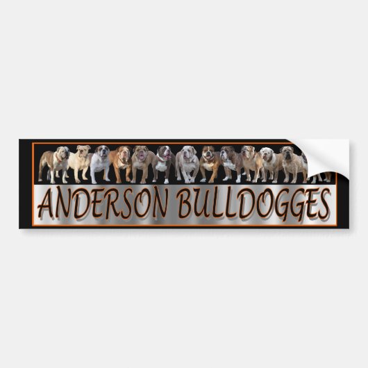 Anderson Bulldogge Bumpersticker (Voorkant)