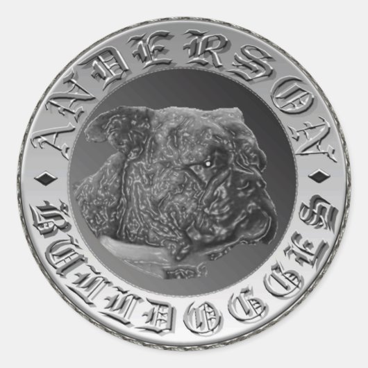 Anderson Bulldogges Sticker/sticker Ronde Sticker (Voorkant)