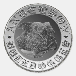 Anderson Bulldogges Sticker/sticker Ronde Sticker