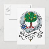 Anderson Clan Badge Briefkaart (Voorkant / Achterkant)