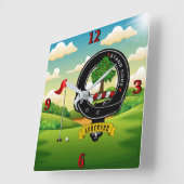 Anderson Clan Badge Golf Square Wall klok (Hoek)
