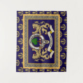 Anderson Clan Badge Personalized Blue Wandkleed (Voorkant)