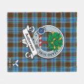 Anderson Clan Badge Scot Tartan Pset Fleece Deken (Voorkant (Horizontaal))