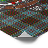 Anderson Clan Badge & Tartan 8,5x11 Poster (Hoek)