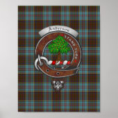 Anderson Clan Badge & Tartan 8,5x11 Poster (Voorkant)