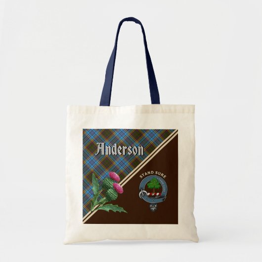 Anderson Clan Badge & Tartan Canvas tas (Voorkant)