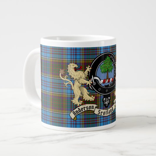 Anderson Clan Badge & Tartan Grote Koffiekop (Links)