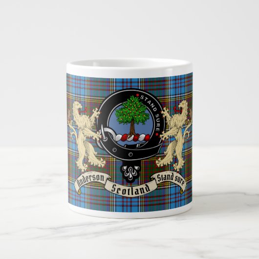 Anderson Clan Badge & Tartan Grote Koffiekop (Voorkant)