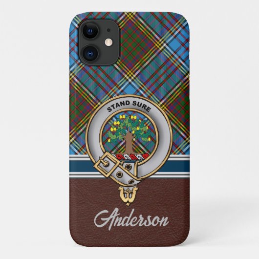 Anderson Clan Badge & Tartan iPhone / iPad hoesje (Achterkant)