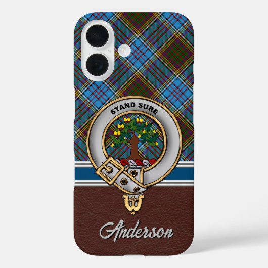 Anderson Clan Badge & Tartan iPhone / iPad hoesje (Achterkant)