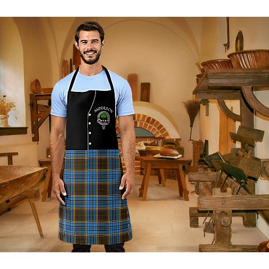 Anderson Clan Badge & Tartan Kilt Apron Schort