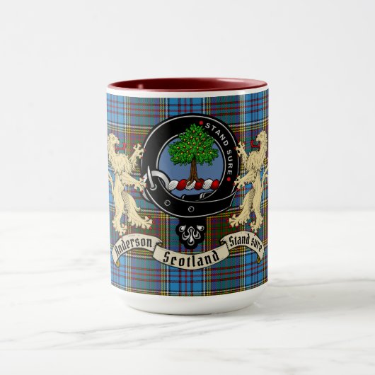 Anderson Clan Badge & Tartan Mok (Midden)