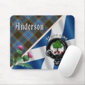 Anderson Clan Badge & Tartan Muismat (Met muis)