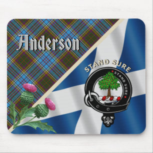 Anderson Clan Badge & Tartan Muismat