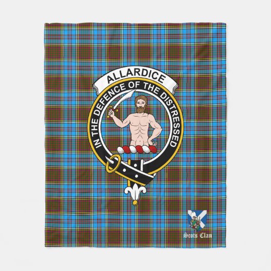 Anderson Clan Badge Tartan Pset Fleece Deken (Voorkant)