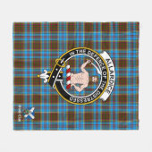 Anderson Clan Badge Tartan Pset Fleece Deken (Voorkant (Horizontaal))