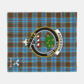 Anderson Clan Badge Tartan Pset Fleece Deken (Voorkant (Horizontaal))