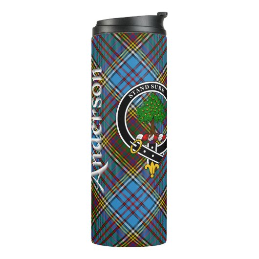 Anderson Clan Badge & Tartan Thermosbeker (Gedraaid links)