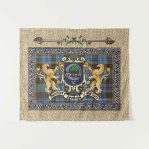 Anderson Clan Badge & Tartan w/Lion Tapestry Wandkleed