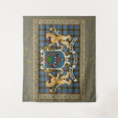Anderson Clan Badge & Tartan w/Lions Wandkleed (Voorkant)