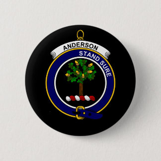 Anderson - Clan Crest Ronde Button 5,7 Cm