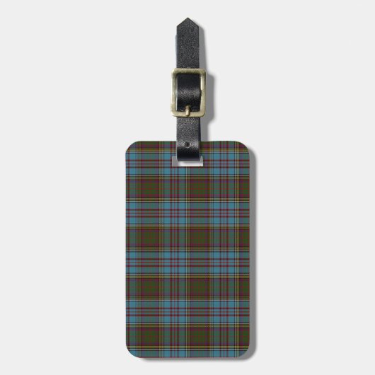 Anderson Clan familie Tartan Bagagelabel (Voorkant verticaal)
