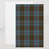 Anderson Clan familie Tartan Briefpapier (Voorkant / Achterkant)