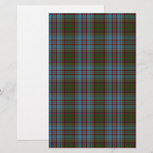 Anderson Clan familie Tartan Briefpapier (Voorkant / Achterkant)
