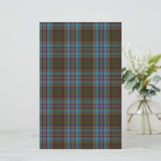 Anderson Clan familie Tartan Briefpapier (Staand voorkant)