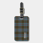 Anderson Clan familie Tartan (met naam) Bagagelabel (Voorkant verticaal)