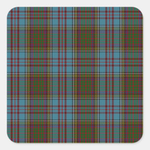 Anderson Clan familie Tartan Vierkante Sticker