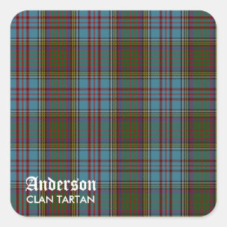 Anderson Clan Family Tartan (met naam) Vierkante Sticker