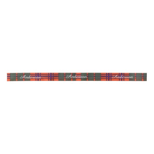 Anderson clan Pset Scottish tartan Satijnen Lint (Voorkant)