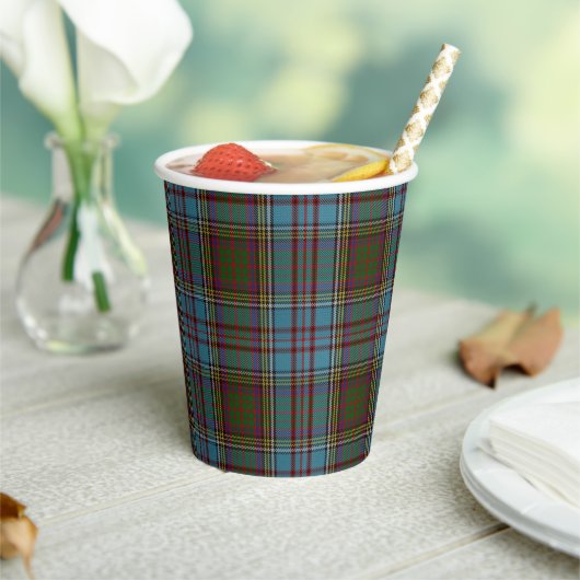 Anderson Clan Scottish Pset Pattern Cups Papieren Bekers (Insitu)