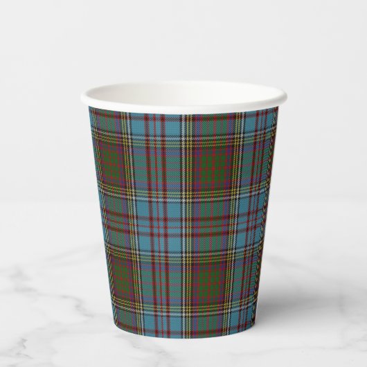 Anderson Clan Scottish Pset Pattern Cups Papieren Bekers (Achterkant)