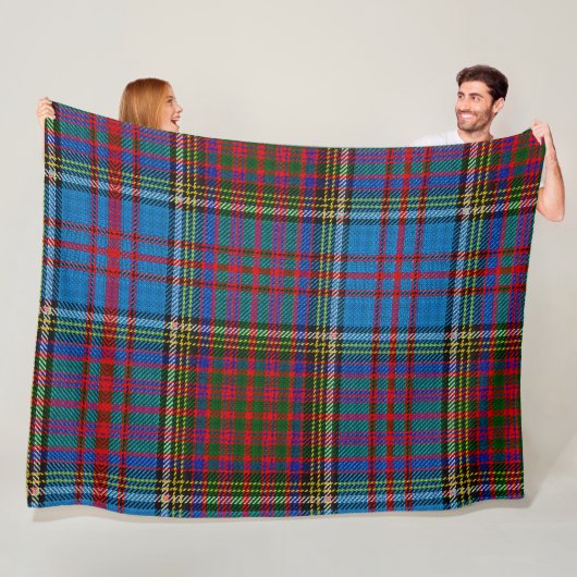 Anderson Clan Tartan Fleece Blanket Deken (In situ)