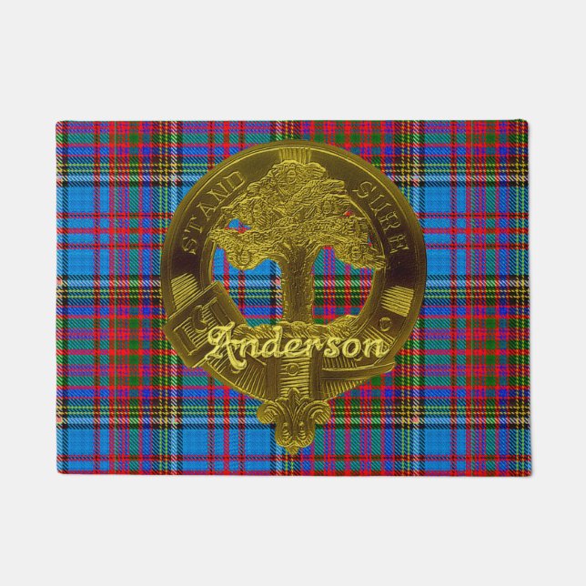 Anderson Clan Tartan & Motif Deurmat (Voorkant)
